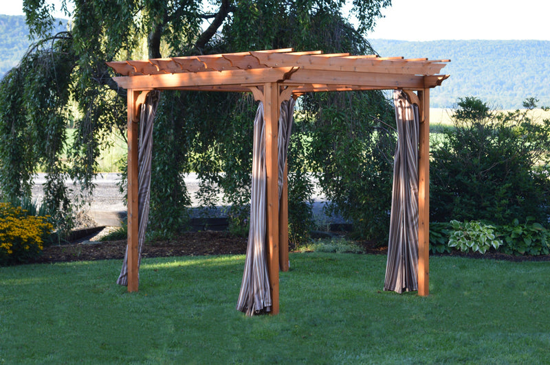 A&L Furniture Co. Weather-Resistant Acrylic Pergola Curtains, Hooks Included AL1030