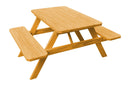 A&L Furniture Co. Amish-Made Pine Picnic Tables with Attached Benches AL111