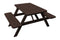 A&L Furniture Co. Amish-Made Pine Picnic Tables with Attached Benches AL111