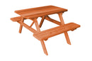 A&L Furniture Co. Amish-Made Cedar Picnic Tables with Attached Benches AL111C