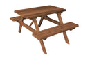 A&L Furniture Co. Amish-Made Cedar Picnic Tables with Attached Benches AL111C