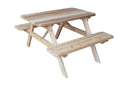 A&L Furniture Co. Amish-Made Cedar Picnic Tables with Attached Benches AL111C