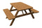 A&L Furniture Co. Amish-Made Pressure-Treated Pine Picnic Tables with Attached Benches AL111PT