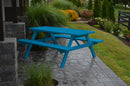 A&L Furniture Co. Amish-Made Pine Picnic Tables with Attached Benches AL111