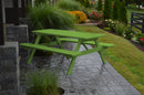 A&L Furniture Co. Amish-Made Pine Picnic Tables with Attached Benches AL111