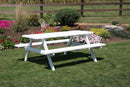 A&L Furniture Co. Amish-Made Pine Picnic Tables with Attached Benches AL111