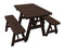 A&L Furniture Co. Amish-Made Pine Traditional Picnic Tables with Benches AL131