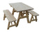 A&L Furniture Co. Amish-Made Pine Traditional Picnic Tables with Benches AL131