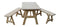 A&L Furniture Co. Amish-Made Pine Traditional Picnic Tables with Benches AL131