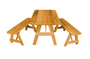 A&L Furniture Co. Amish-Made Cedar Traditional Picnic Tables with Benches AL131C