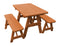 A&L Furniture Co. Amish-Made Pressure-Treated Pine Traditional Picnic Tables with Benches AL131PT