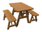 A&L Furniture Co. Amish-Made Pressure-Treated Pine Traditional Picnic Tables with Benches AL131PT