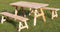 A&L Furniture Co. Amish-Made Cedar Traditional Picnic Tables with Benches AL131C