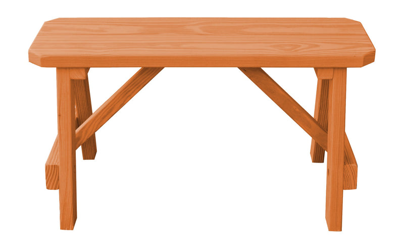 A&L Furniture Co. Amish-Made Stained Pine Traditional A-Frame Benches AL152