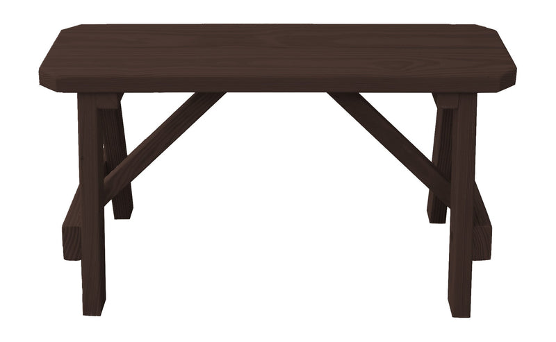 A&L Furniture Co. Amish-Made Stained Pine Traditional A-Frame Benches AL152