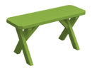 A&L Furniture Co. Amish-Made Painted Pine Cross-Leg Benches AL162