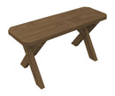 A&L Furniture Co. Amish-Made Stained Pine Cross-Leg Benches AL162