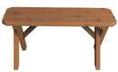 A&L Furniture Co. Amish-Made Cedar Cross-Leg Benches AL162C