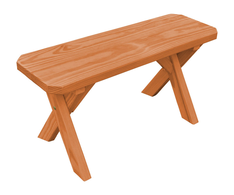 A&L Furniture Co. Amish-Made Pressure-Treated Pine Cross-Leg Benches AL162PT