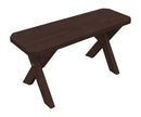 A&L Furniture Co. Amish-Made Pressure-Treated Pine Cross-Leg Benches AL162PT