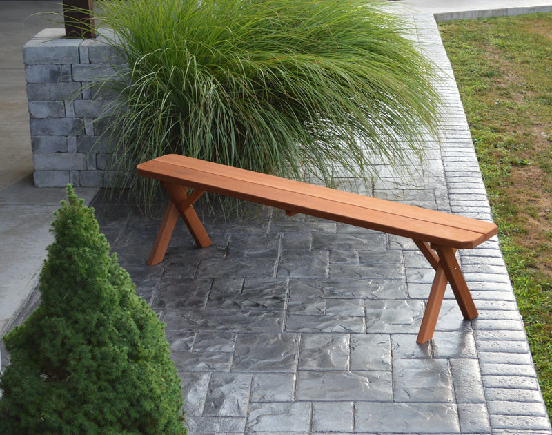 A&L Furniture Co. Amish-Made Cedar Cross-Leg Benches AL162C