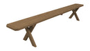 A&L Furniture Co. Amish-Made Stained Pine Cross-Leg Benches AL162