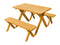 A&L Furniture Co. Amish-Made Pine Cross-Leg Picnic Tables with Benches AL191