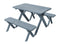 A&L Furniture Co. Amish-Made Pressure-Treated Pine Cross-Leg Picnic Tables with Benches AL191PT