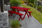 A&L Furniture Co. Amish-Made Pine Cross-Leg Picnic Tables with Benches AL191