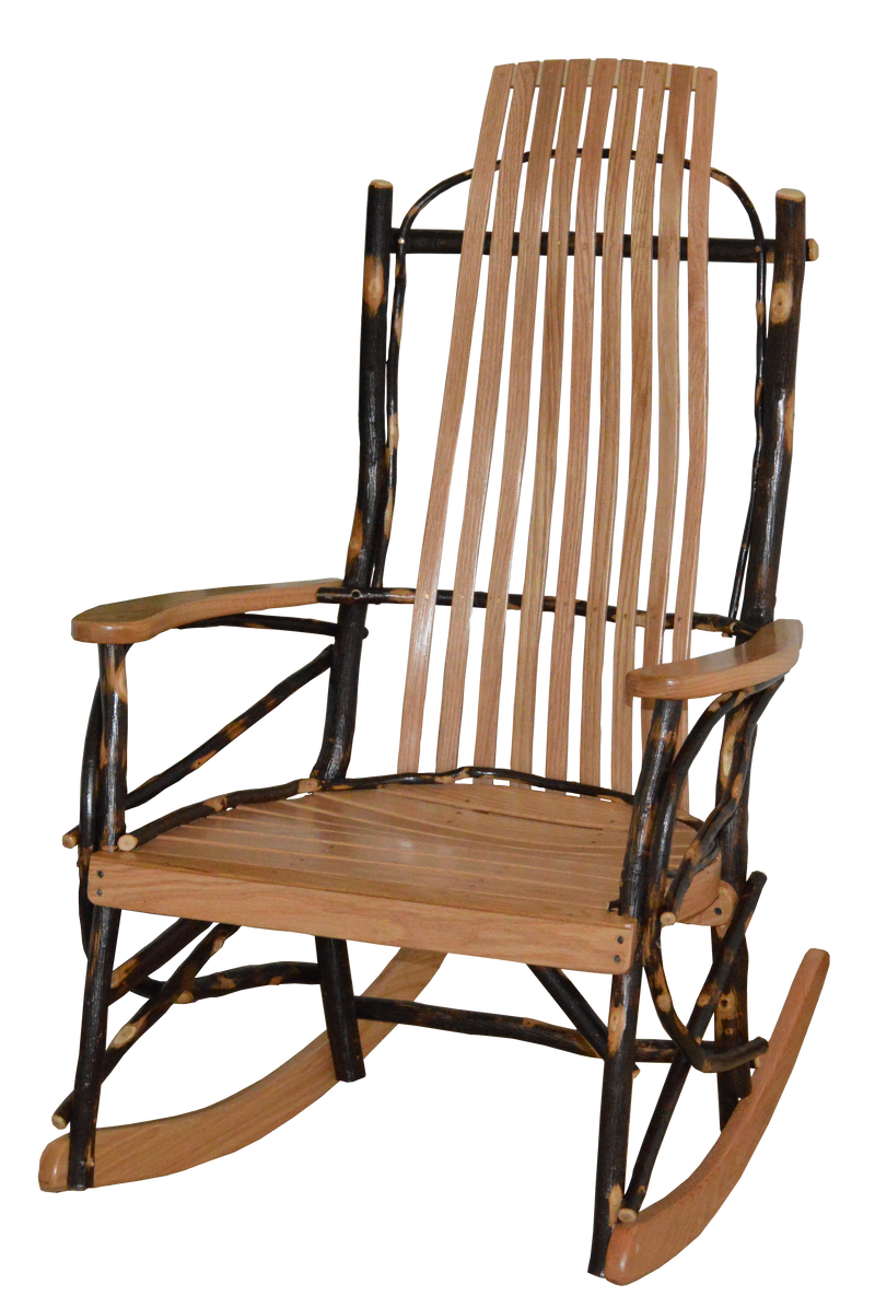 A&L Furniture Co. Amish-Made Hickory Large 9-Slat Rocker AL2020