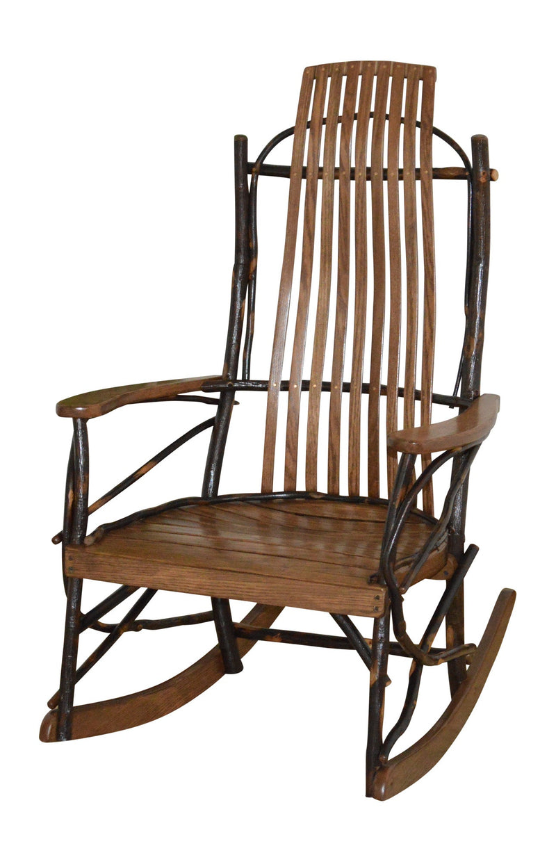 A&L Furniture Co. Amish-Made Hickory Large 9-Slat Rocker AL2020