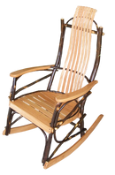 A&L Furniture Co. Amish-Made Hickory 7-Slat Rocker AL2030