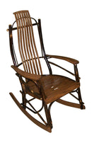 A&L Furniture Co. Amish-Made Hickory 7-Slat Rocker AL2030