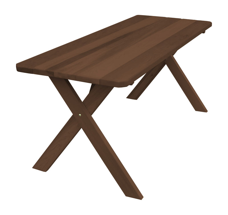 A&L Furniture Co. Amish-Made Cedar Cross-Leg Picnic Tables AL201C