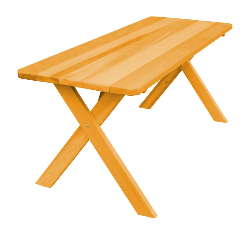 A&L Furniture Co. Amish-Made Cedar Cross-Leg Picnic Tables AL201C