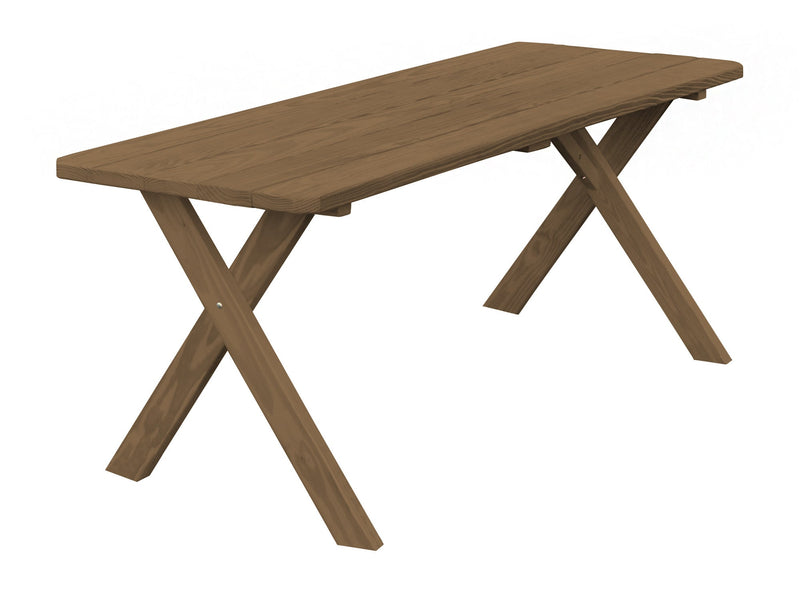 A&L Furniture Co. Amish-Made Pressure-Treated Pine Cross-Leg Picnic Tables AL201PT