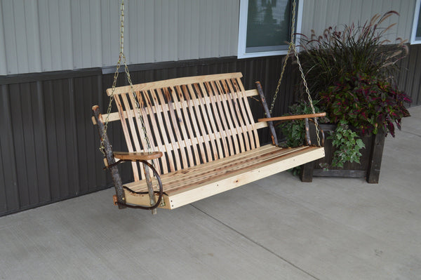 A&L Furniture Co. Amish-Made Hickory Porch Swings AL2040