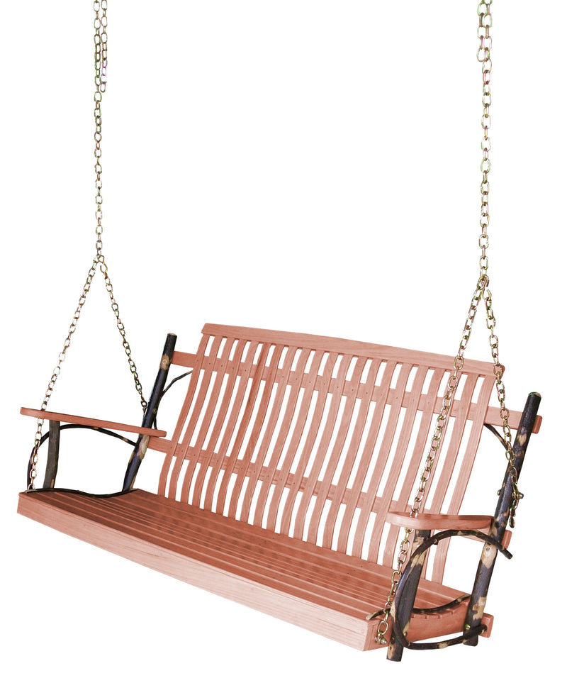 A&L Furniture Co. Amish-Made Hickory Porch Swings AL2040