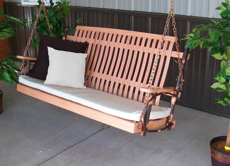 A&L Furniture Co. Amish-Made Hickory Porch Swings AL2040