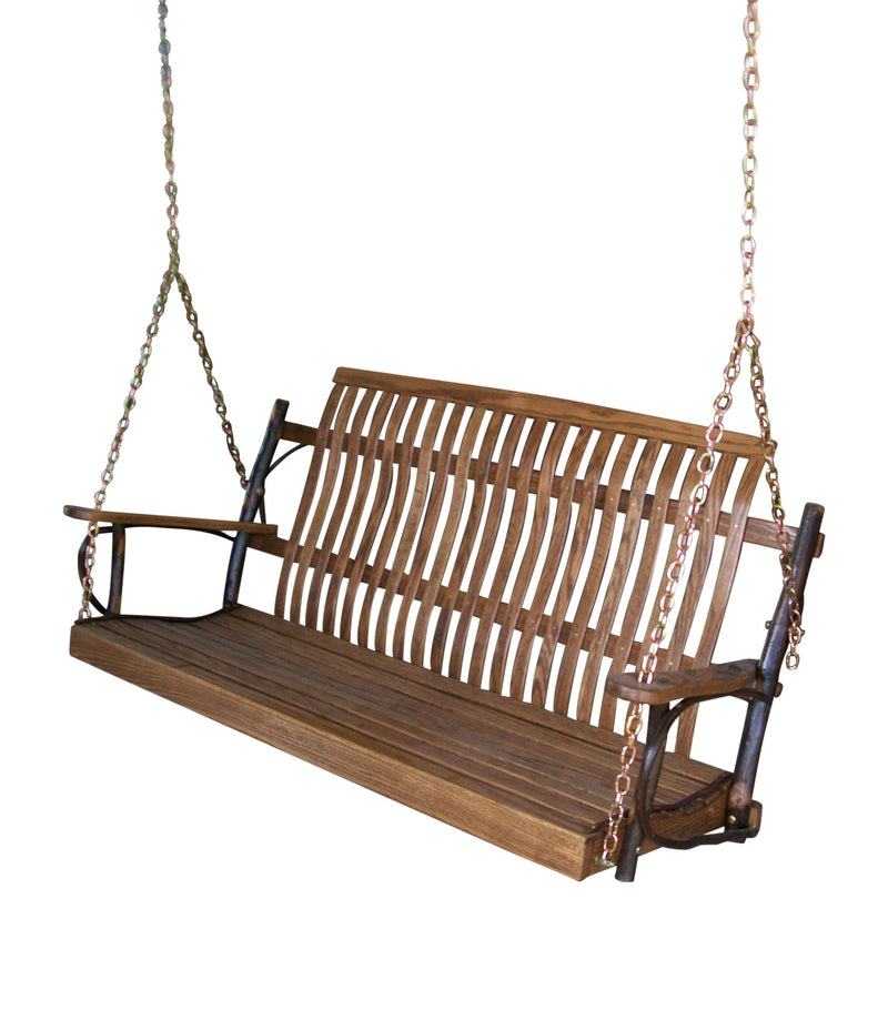 A&L Furniture Co. Amish-Made Hickory Porch Swings AL2040