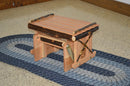 A&L Furniture Co. Amish-Made Hickory Gliding Ottoman AL2120