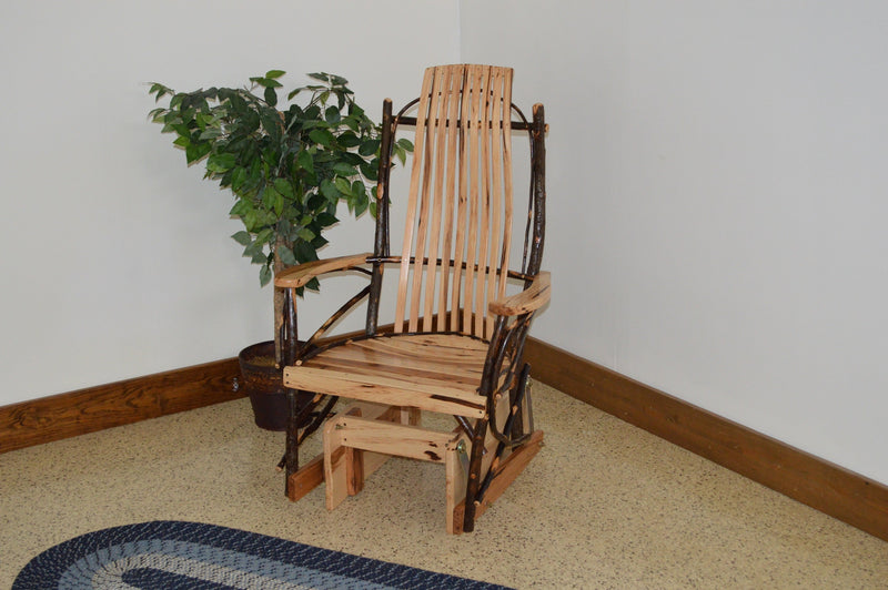 A&L Furniture Co. Amish-Made Hickory Glider Rocker AL2130