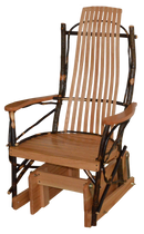 A&L Furniture Co. Amish-Made Hickory Glider Rocker AL2130