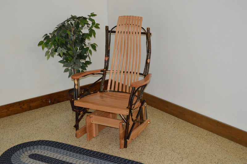 A&L Furniture Co. Amish-Made Hickory Glider Rocker AL2130