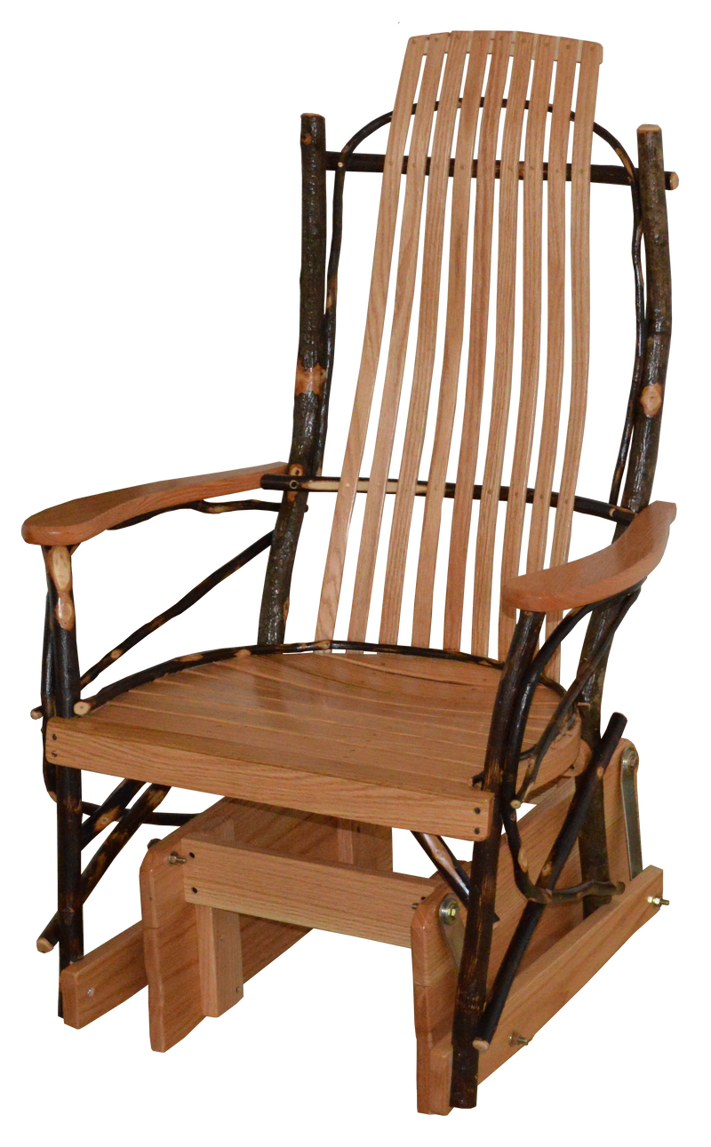 A&L Furniture Co. Amish-Made Hickory Glider Rocker AL2130