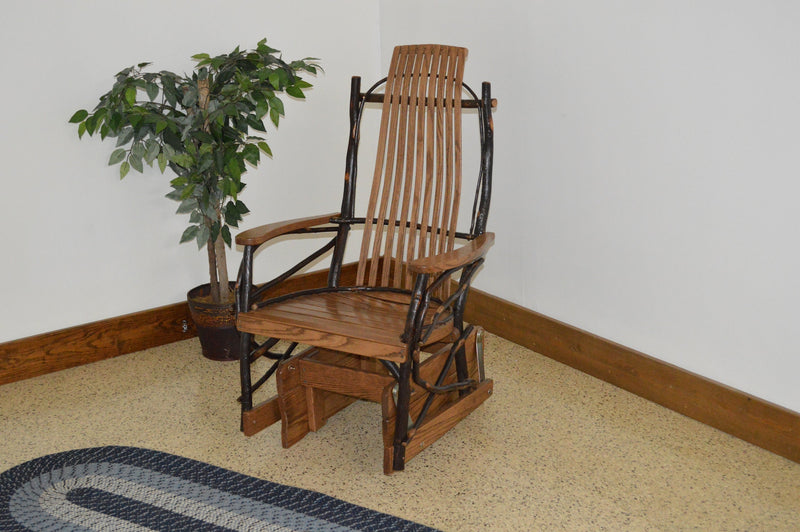 A&L Furniture Co. Amish-Made Hickory Glider Rocker AL2130