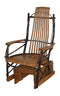 A&L Furniture Co. Amish-Made Hickory Glider Rocker AL2130