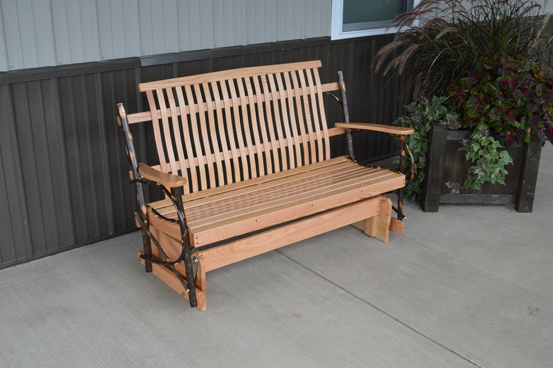 A&L Furniture Co. Amish-Made Hickory Porch Gliders AL2140