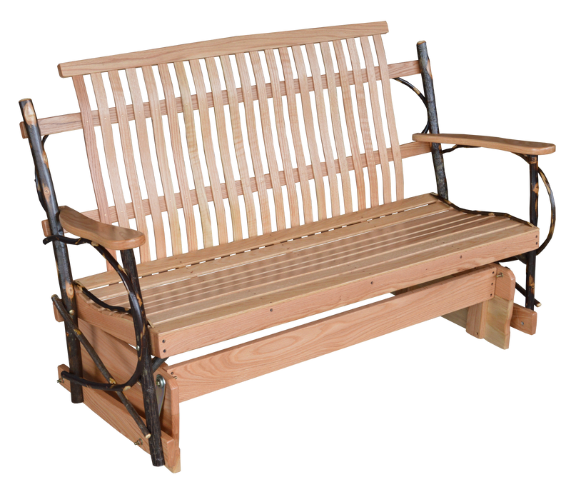 A&L Furniture Co. Amish-Made Hickory Porch Gliders AL2140