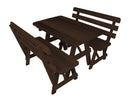 A&L Furniture Co. Amish-Made Cedar Traditional Picnic Tables with Backed Benches AL241C